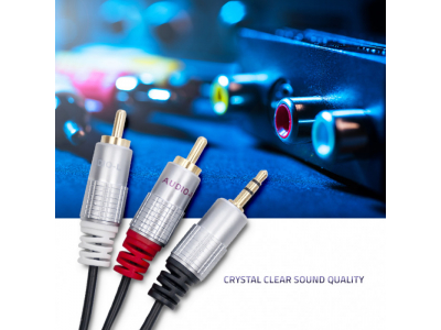 Qoltec ® QOLTEC 52339 Kabelis 2xRCA Mini Jack 3.5mm
