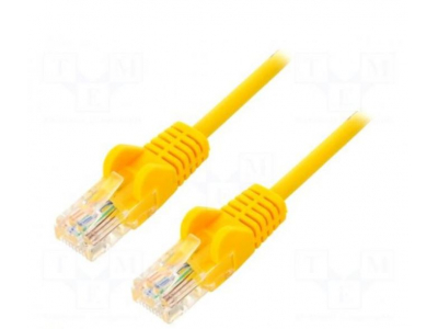  Patch vads | U/UTP | 6 | balasta | CCA | PVC | dzeltens | 0,25 m | 24AWG