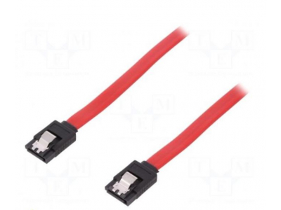 Kabelis: SATA | SATA spraudnis, abas puses | 500mm | sarkans | Kodols: Cu | 26 AWG