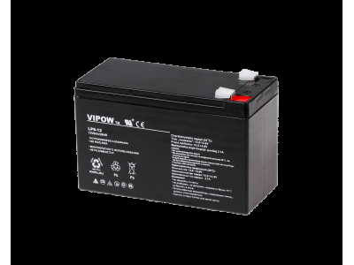Vipow 12V 9Ah akumulators ::Gēla (GEL) :: 12 Volti, 9 ampērstundas (Ah) :: VIPOW T2 klemmes 6.3mm