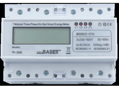 ProBase™ Multi tarifu | Divu virzienu | 3-fāžu elektroenerģijas skaitītājs ar MODBUS | 100A | 7 DIN