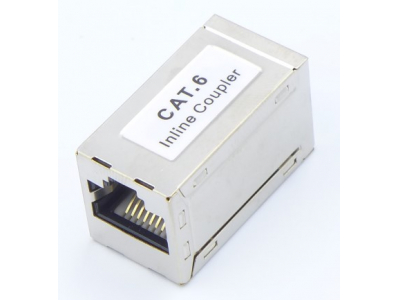 ElectroBase ® CAT6 CAT5E Ekranēts inline savienotājs-adapteris | 2xRJ45 | STP | FTP