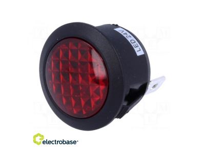  Indikators: LED | ievērojams | sarkans | 24VDC | Ø20mm | IP20 | poliamīds