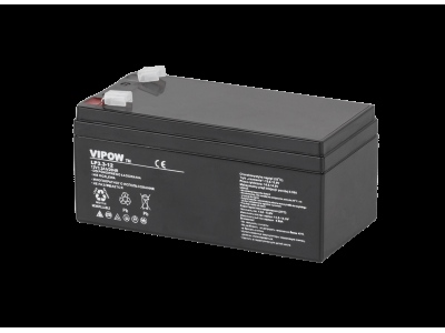 Vipow 12V 3.3Ah akumulators ::Gēla (GEL) : VRLA :: Klemmes tips T1 (4.75mm) | VIPOW