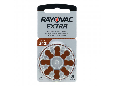 RAYOVAC Dzirdes aparāta baterija | izmērs 312 | 1.45V Rayovac Extra Advanced Zn-Air PR41 iepakojumā 8 gb.