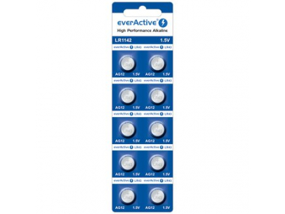 everActive™ G12 baterijas 1.5V everActive Alkaline AG12 G12 LR1142  LR43 iepakojumā 10 gb.