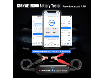 KONNWEI Auto Moto akumulatoru testeris BK100 | Bluetooth | Free APP | Konnwei