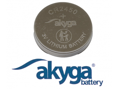 AKYGA CR2450 baterija 3V AKYGA litija - 1 gb. bez iepakojuma (20gb. industriālais iep.)
