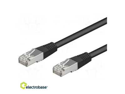  Patch cord | SF/UTP | 5e | stranded | CCA | PVC | black | 1.5m | 26AWG
