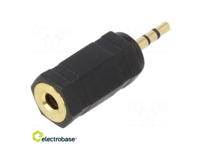  Adapter; Jack 2.5mm 3pin plug,Jack 3.5mm socket; black