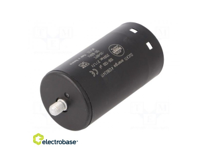  Kondensators: elektrolītiskais | 120uF | Ø45,5x84mm | ±10% | M8 skrūve | 250VAC
