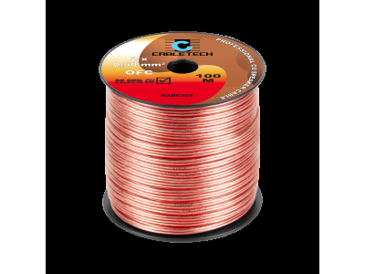  Profesionāls akustiskas (speaker) vads kabelis, bezskābekļa varš (OFC), 2x0.50 mm2, cena par 1 metru