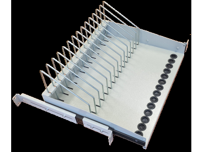 ProBase™ Izvelkamais 19" plaukts planšetdatoriem, klēpjdatoriem, viedtālruņiem 175x483x340mm