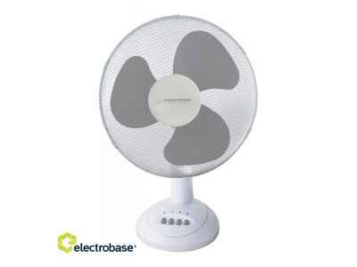 Esperanza EHF003WE, 12'' desk fan, White and Gray