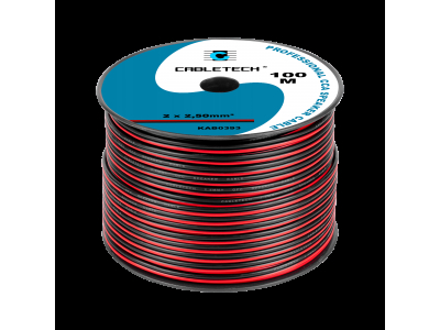 Akustiskais kabelis, CCA, 2x2.50 mm², 100 m