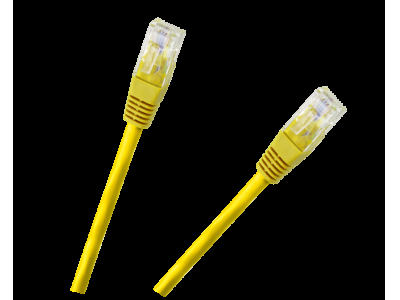  Patch cord | Patch Kabelis | Patch cable | 0.5m | CAT5E | UTP | 50 cm | ElectroBase ® | Dzeltens