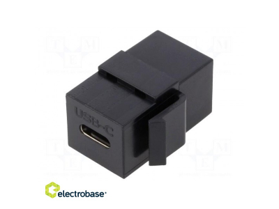  Socket; coupler; female x2; USB C socket x2; straight; Keystone