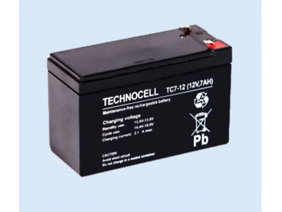 Technocell ™ AGM akumulators | 12V 7Ah | TC7-12 || Technocell™