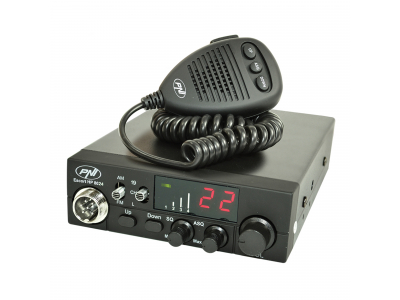 PNI ® CB rācija HP 8024 Escort ar regulējamu ASQ un 12V-24V barošanu