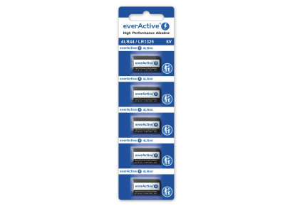 everActive™ 4LR44 baterijas everActive Alkaline 544A / L1325F iepakojumā 5 gb.
