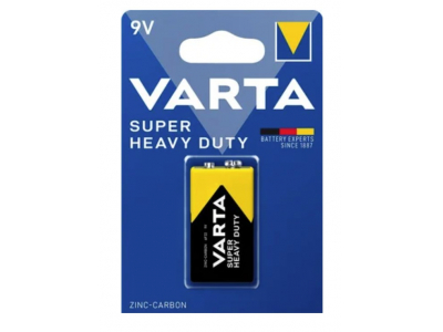 Maxell 9V 6LR61 / 6F22  baterija 9 Volti Varta Zinc-carbon 1B iepakojumā 1 gb.