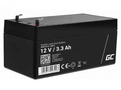  Green Cell AGM VRLA 12V 3.3Ah maintenance-free battery for the alarm system, cash register, toys