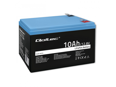 Qoltec ® Qoltec LiFePO4 lithium iron phosphate battery | 12.8V | 10Ah | 128Wh | BMS