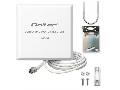 Qoltec ® Qoltec 4G / 5G LTE antena | 9 dBi | Virziena | Ārējai lietošanai | SMA | Ūdensizturīga | 3 m kabelis