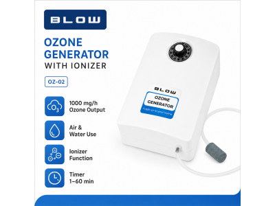 BLOW BLOW OZ-02 ozonators gaisam un ūdenim ar jonizāciju, baktēriju un smaku noņemšanai , 1000 mg/h