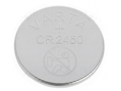  Battery: lithium | 3V | CR2450,coin | Ø24x5mm | 590mAh