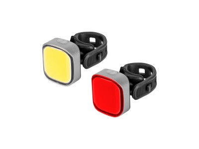 REBEL ™ Velosipēda LED lukturu komplekts ar akumulatoriem | USB-C uzlāde | IPX4 | 70/19 lm
