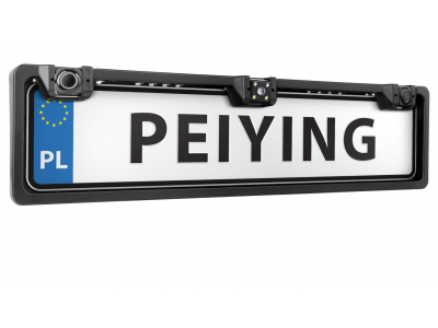  Peiying kamera numura rāmī ar 2 parkošanās sensoriem (buzzer), 140°, night vision, IP67, 9–15V, PAL