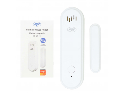 PNI ® HS301 magnētiskais kontakts ar Wi-Fi, durvju/logu uzraudzībai caur Tuya Smart