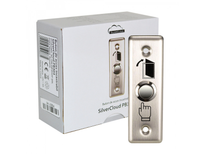 PNI ® Iebūvējama piekļuves poga SilverCloud PB303, NO/COM izejas kontakts, maks. 12V/24V 3A, nerūsējošais