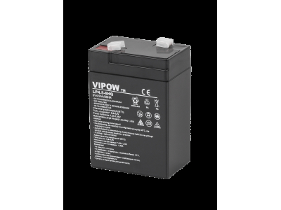 Vipow 6V 4.5Ah akumulators ::Gēla (GEL) :: 6 Volti, 4.5 ampērstundas (Ah) :: VIPOW