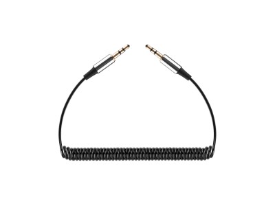 VENTION Audio kabelis mini jack 3.5mm male uz mini jack 3.5mm male | 1m | Spirālveida kabelis | Rebel