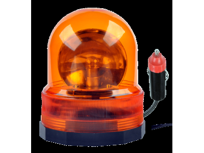 Peiying ® Bākuguns | Brīdinājuma lampa oranža 12V | Rotējoša | Magnēta stiprinājums | Kabelis 170cm