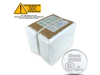 Vinnic CR2032 baterijas 3V Vinnic litija 2032 (industrial 20gb.iepakojumā), cena par 1 bateriju