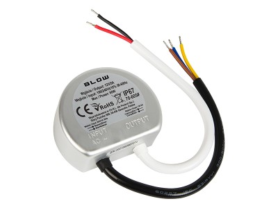 BLOW Ūdensizturīgs impulsu barošanas bloks 12V 5A 60W IP67 | Montāžas kārbai