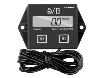Xtrobb™ Motostundu skaitītājs 2/4 taktu dzinējiem, 9999.9 h, 0.1 h precizitāte, IP68, 85°C | 75x45x20 mm