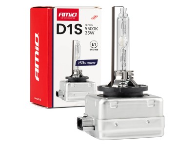 AMiO Ksenona spuldze D1S 5500K 35W AMiO +150% POWER | Auksti balta gaisma