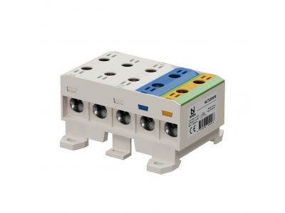 NORDEL™ NLT535 Universālā spaile 3P+N+PE 5x2,5–35 mm², pelēka, alumīnija/vara (Al/Cu) vadītājiem