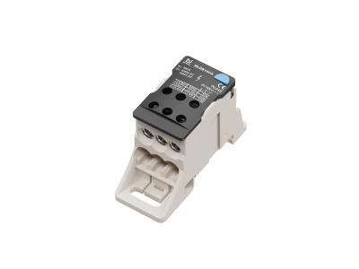NORDEL™ NLDB sadales bloks Al/Cu 160A Ieeja: 1x2,5–10 / 1x10–70 mm². Izeja: 6x2,5–16 mm². 1000V