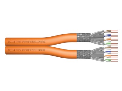 Digitus CAT 7 S/FTP data cable - installation cable, 500 m, duplex, Dca-s2, d1, a1