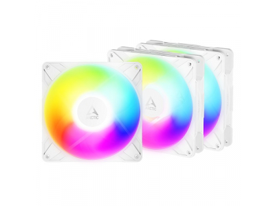 ARCTIC P14 PRO Reverse PWM PST A-RGB High-Performance PWM Fan, 140 mm (White), 3pcs