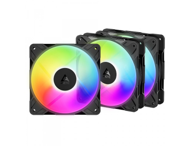 ARCTIC P12 PRO Reverse PWM PST A-RGB High-Performance Fans, 4-pin, 120mm, 3pcs