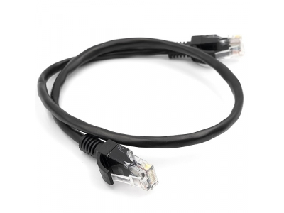 Cable Cat5E UTP, 0.5m, black