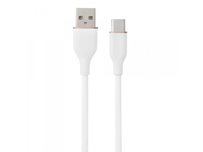 Silicone Cable USB Type-A - Type-C (white, 2m)
