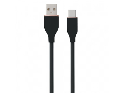 Silicone Cable USB Type-A - Type-C (black, 3m)