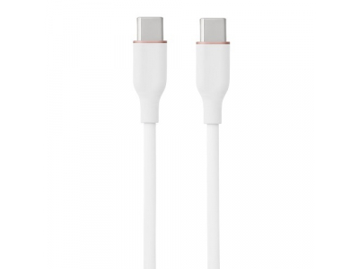 Silicone Cable USB Type-C - Type-C, 100W, (white, 3m)